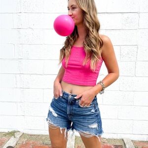 Pink Crop Top